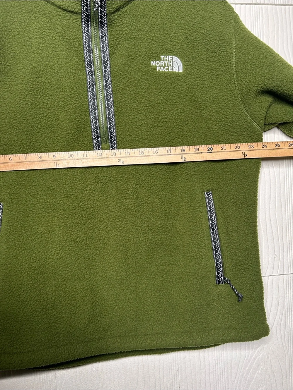 The North Face Olive Green Half-Zip Fleece Pullover